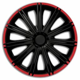 Jeu de raccords de roue 4 pièces Nero R 14 pouces noir / rouge